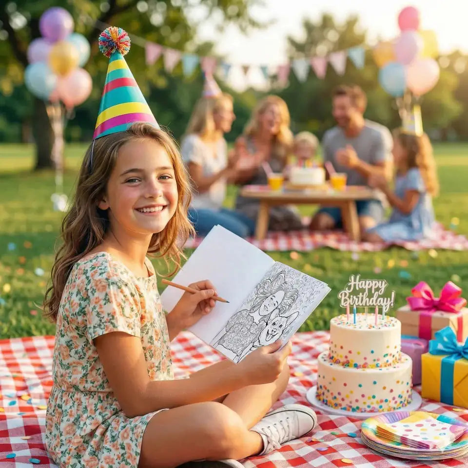 Personalized Coloring Book from Your Photos (24 Pages)