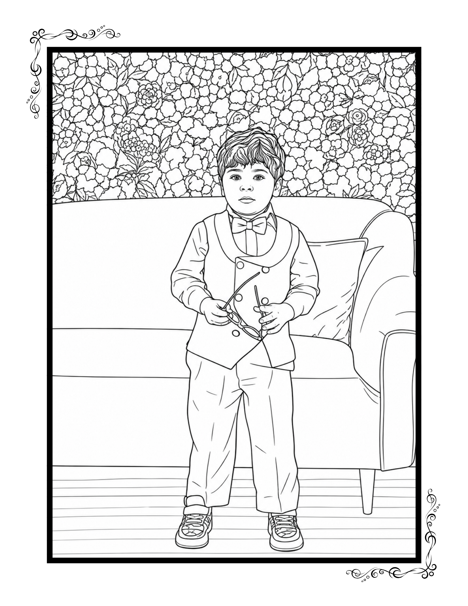 Personalized Coloring Book from Your Photos (12 Pages)