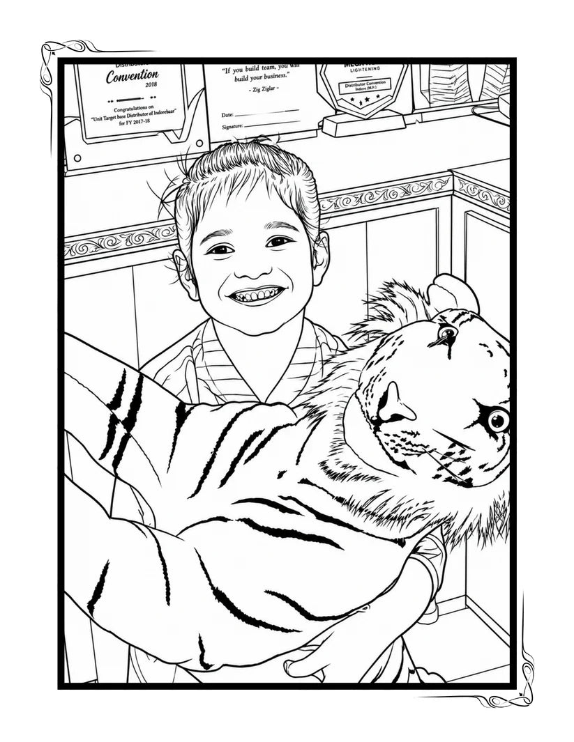 Personalized Coloring Book from Your Photos (36 Pages)