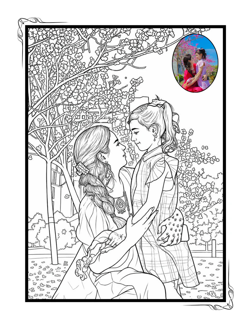 Custom Coloring Book With Colored Photo(36 Pages)