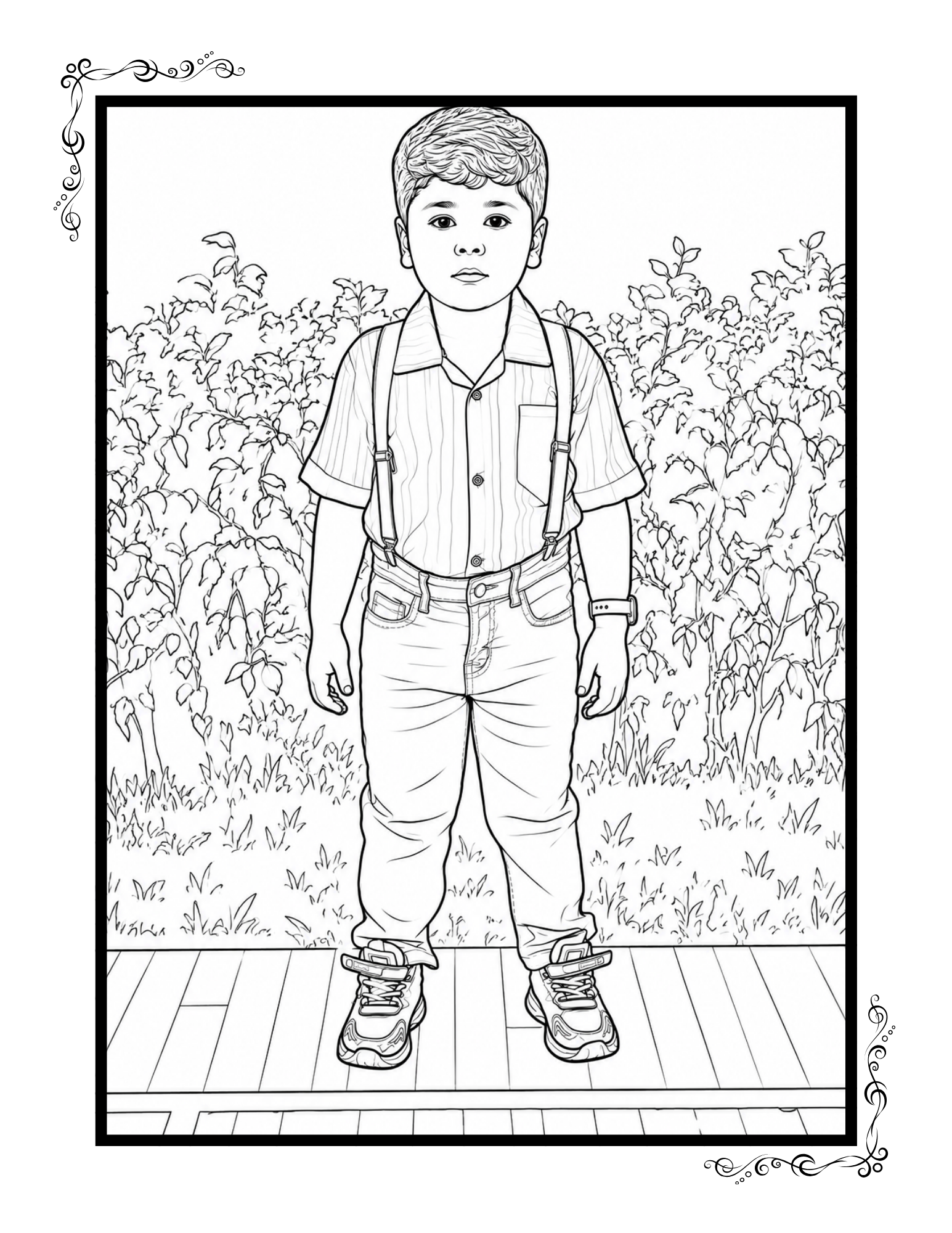 Personalized Coloring Book from Your Photos (12 Pages)