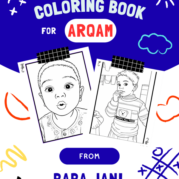 Custom Coloring Book with Colored Photo(12 Pages)