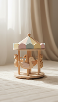 Carousel-Inspired Wooden Playset
