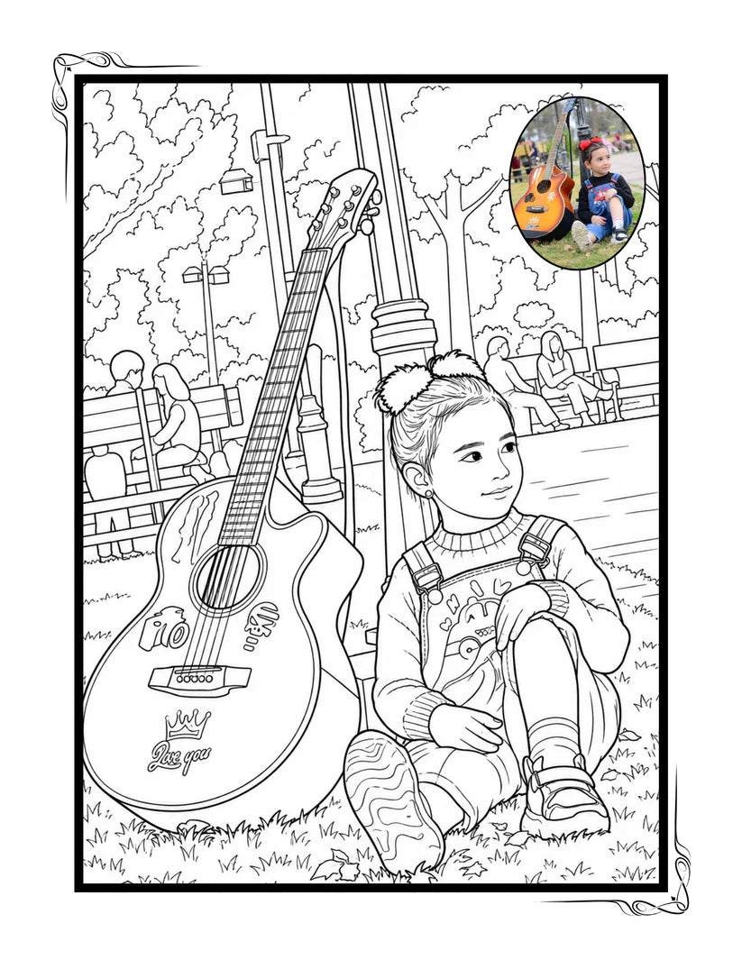 Custom Coloring Book With Colored Photo(36 Pages)