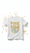 Pixie gold sparkle graphic tee