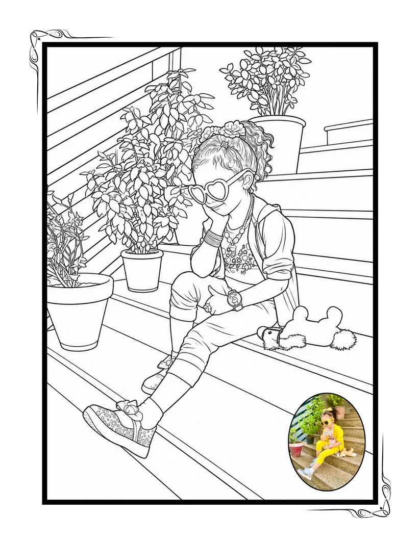 Custom Coloring Book With Colored Photo(36 Pages)
