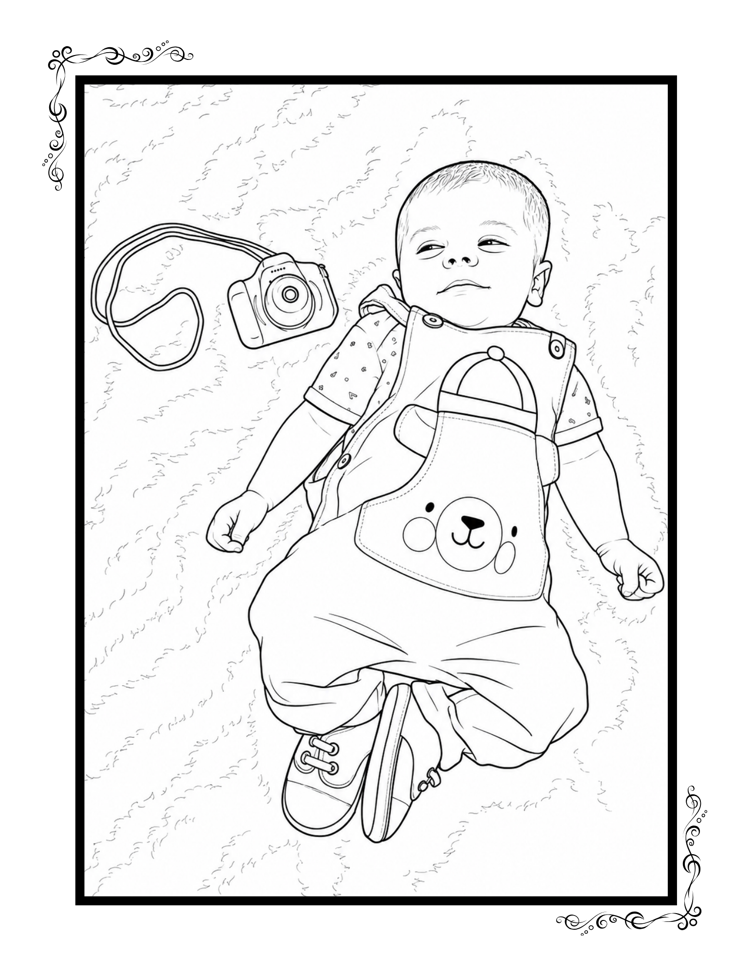Personalized Coloring Book from Your Photos (12 Pages)