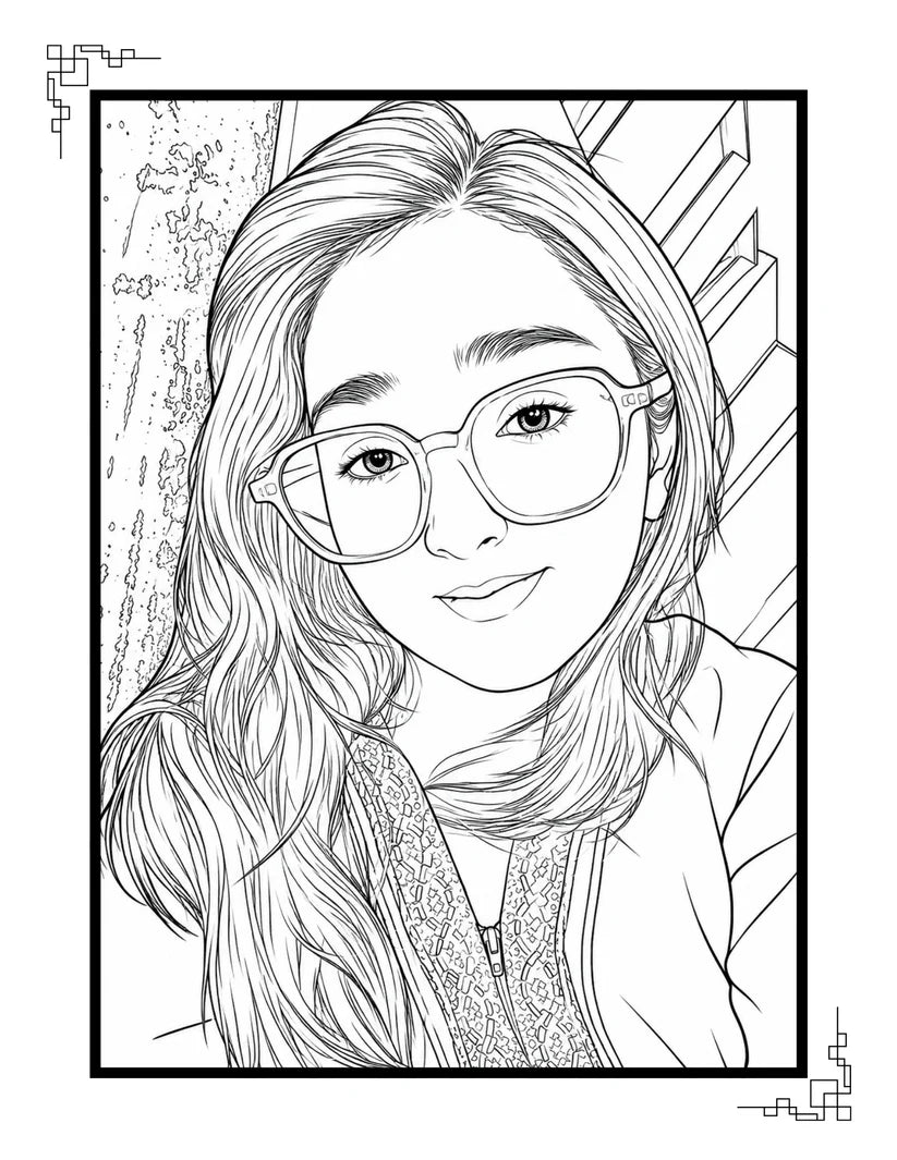 Personalized Coloring Book from Your Photos (24 Pages)