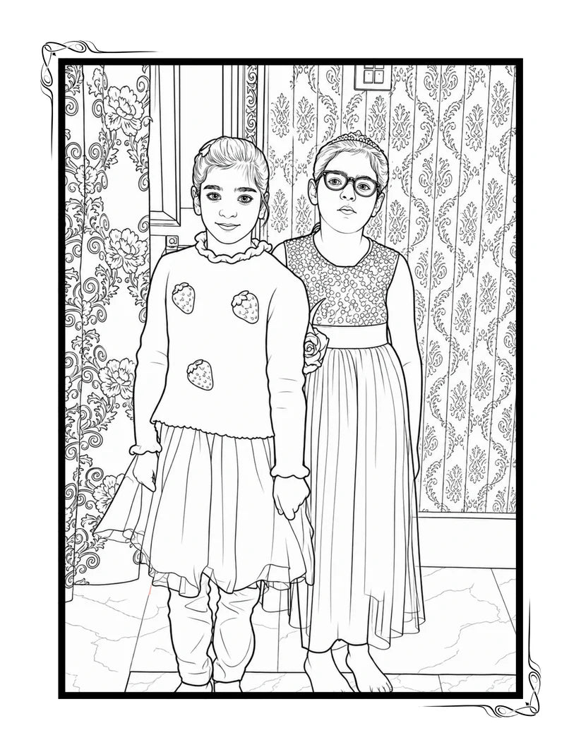 Personalized Coloring Book from Your Photos (36 Pages)
