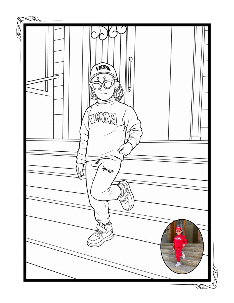 Custom Coloring Book With Colored Photo(36 Pages)