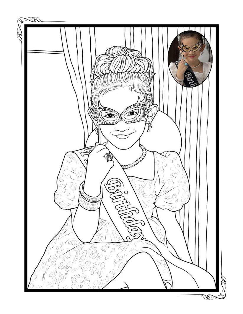 Custom Coloring Book With Colored Photo(36 Pages)