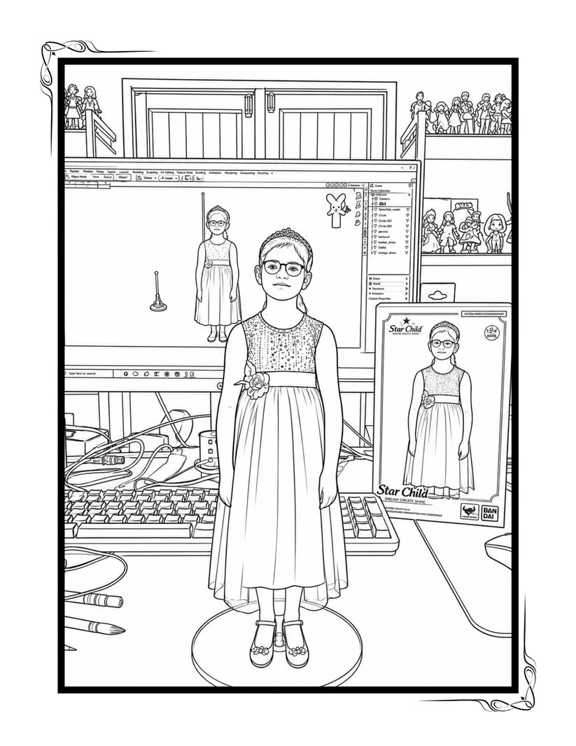 Personalized Coloring Book from Your Photos (24 Pages)