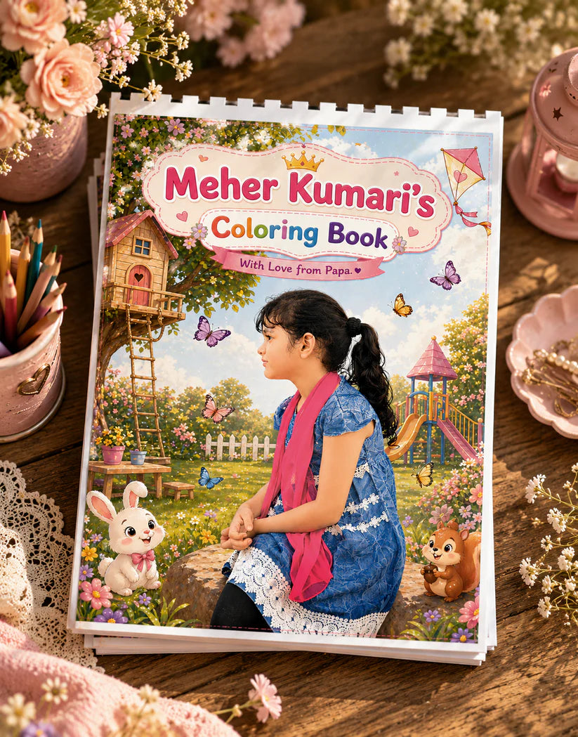 Personalized Coloring Book from Your Photos (36 Pages)