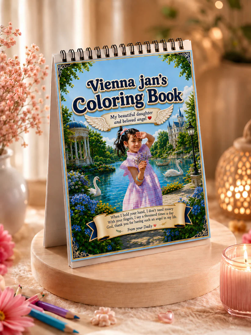 Custom Coloring Book With Colored Photo(36 Pages)