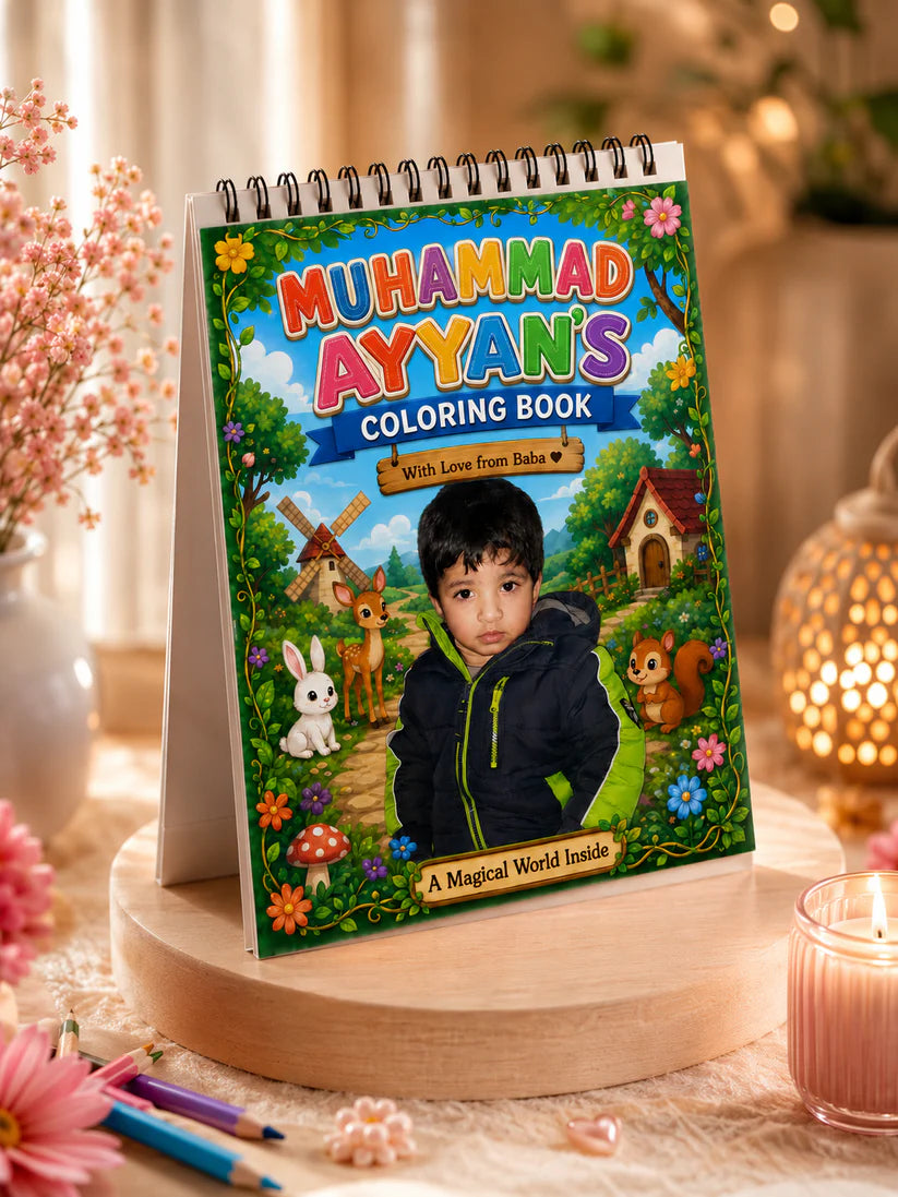 Custom Coloring Book With Colored Photo( 24 Pages)