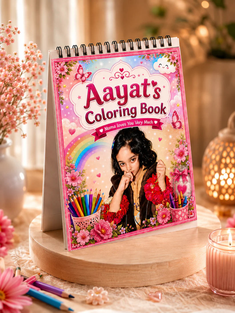 Custom Coloring Book with Colored Photo(12 Pages)