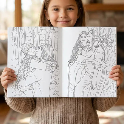 Personalized Coloring Book from Your Photos (12 Pages)