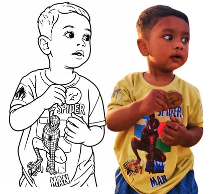 Personalized Coloring Book from Your Photos (24 Pages)