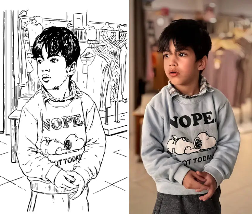 Personalized Coloring Book from Your Photos (24 Pages)