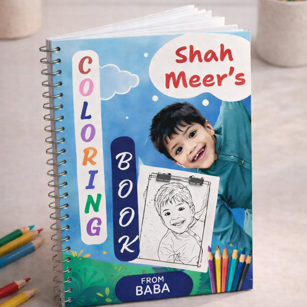 Personalized Coloring Book from Your Photos (12 Pages)