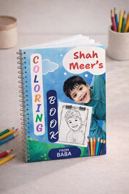 Personalized Coloring Book from Your Photos (12 Pages)
